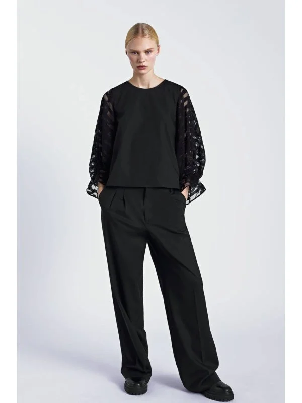 Bluză Zara S | Negru, Normal, Vâscoză - Image 2