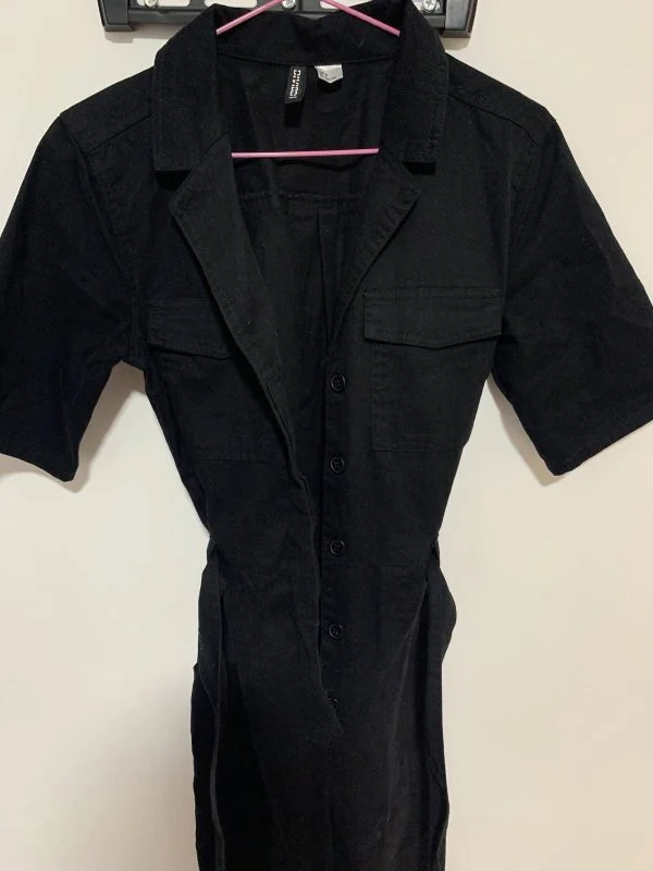 Salopetă H&M XS | Negru, Lungă, Bumbac - Image 6