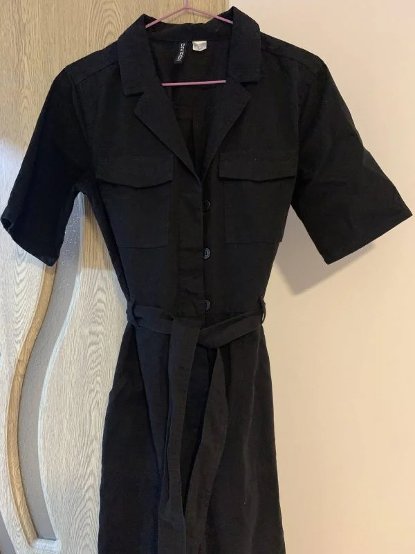 Salopetă H&M XS | Negru, Lungă, Bumbac - Image 7