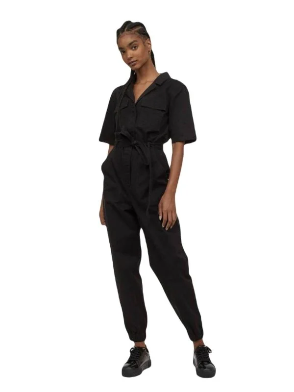 Salopetă H&M XS | Negru, Lungă, Bumbac