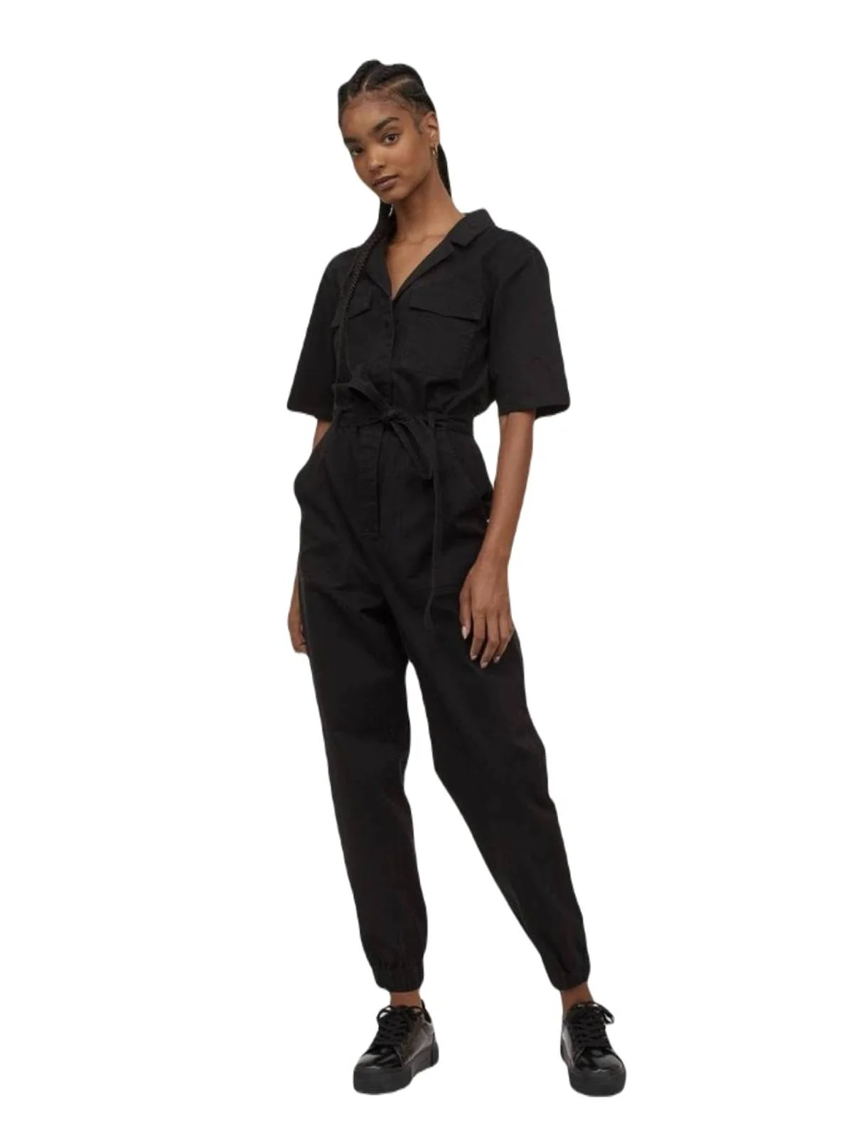 Salopetă H&M XS | Negru, Lungă, Bumbac