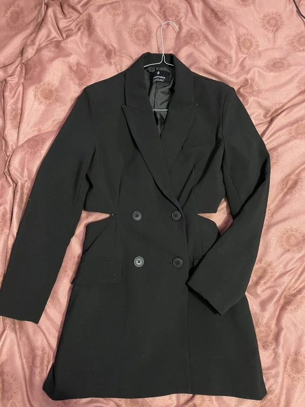 Rochie de seară Stradivarius S | Negru, Mini - Image 2
