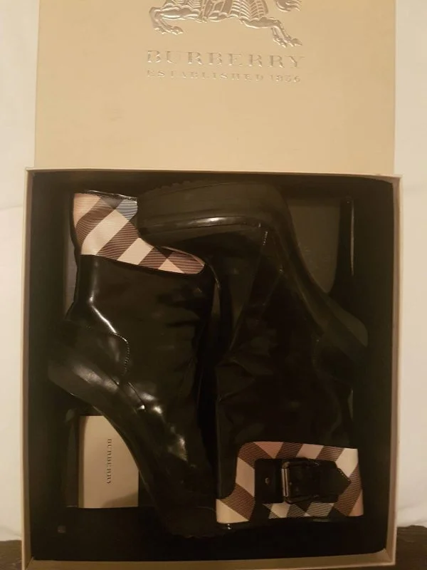 Ghete Burberry EU 37 | Negru, Piele naturală - Image 3