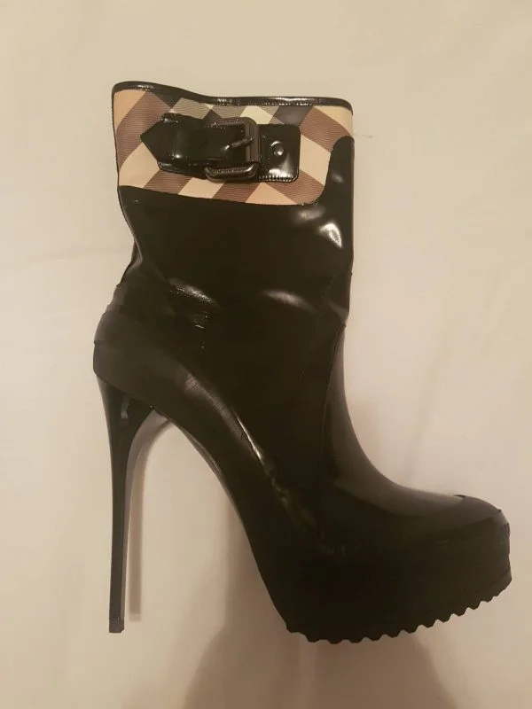 Ghete Burberry EU 37 | Negru, Piele naturală - Image 6