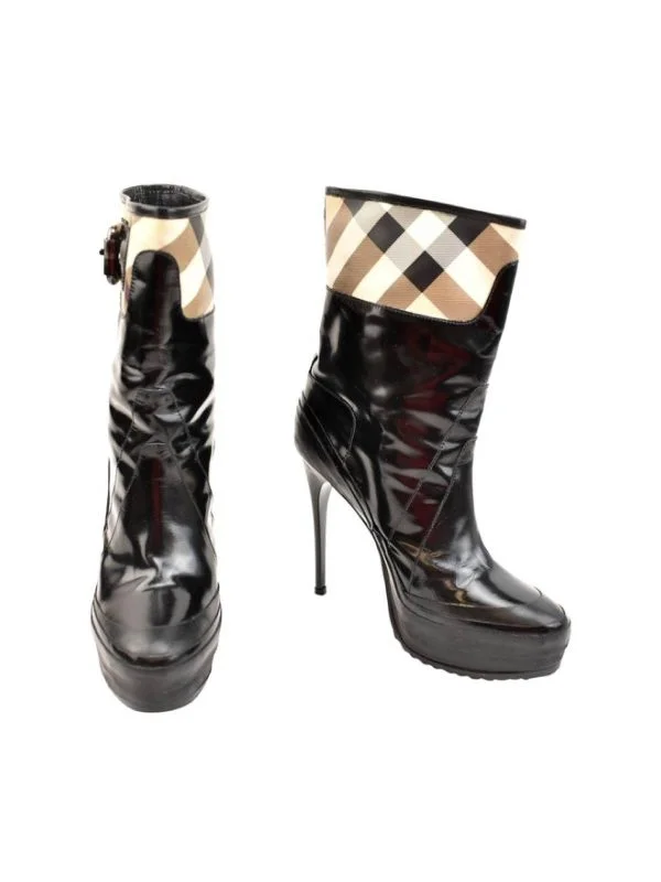 Ghete Burberry EU 37 | Negru, Piele naturală