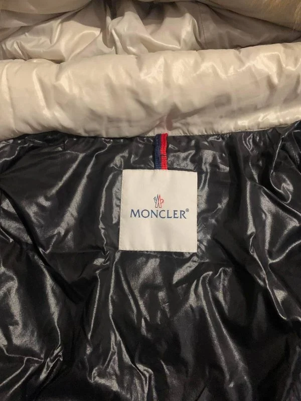 Geacă matlasată Moncler XXS | Bej, Cu glugă, Poliamidă - Image 5