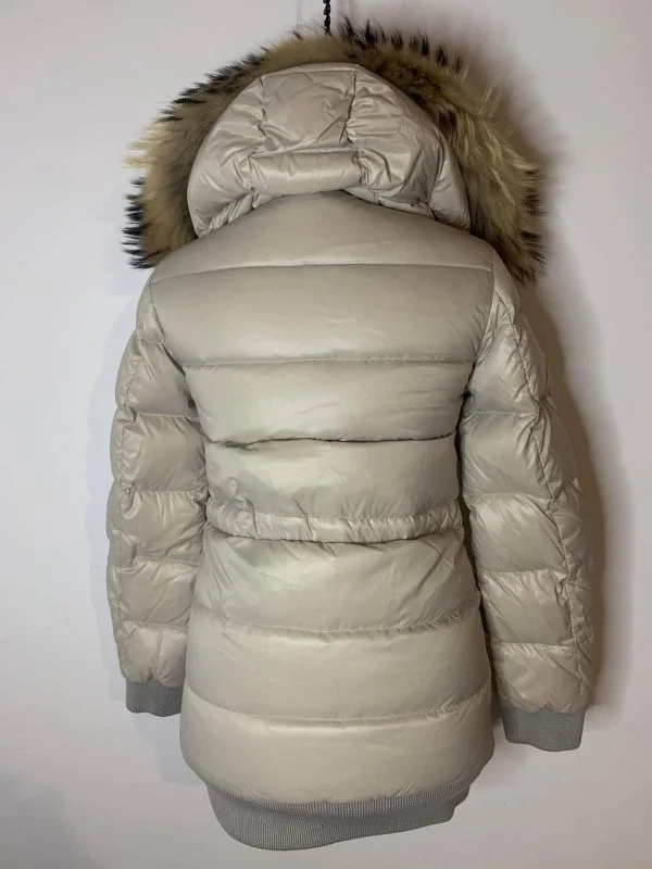 Geacă matlasată Moncler XXS | Bej, Cu glugă, Poliamidă - Image 4