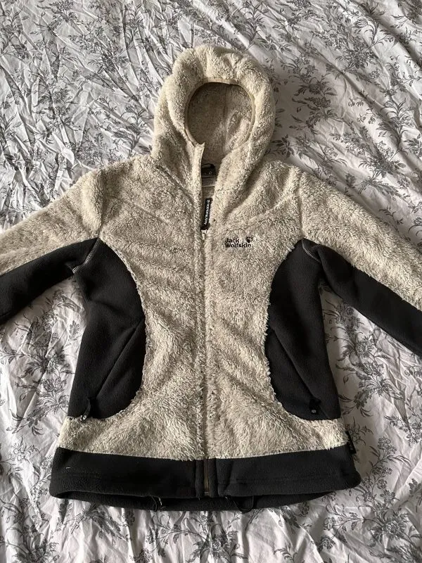 Geacă de iarnă JACK WOLFSKIN S | Crem, Cu glugă, Poliester - Image 9