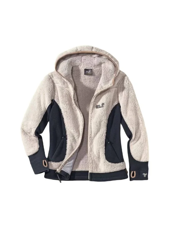 Geacă de iarnă JACK WOLFSKIN S | Crem, Cu glugă, Poliester