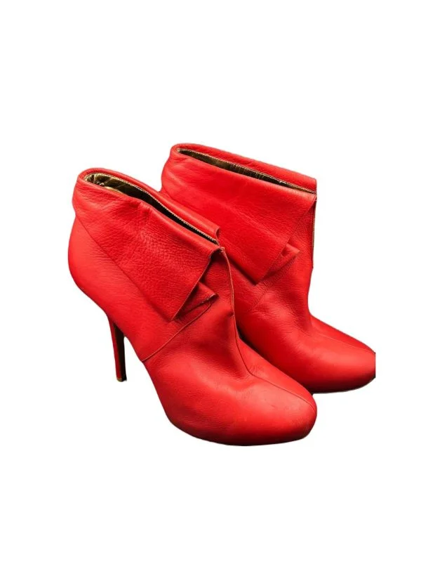 Ghete BLUMARINE EU 39 | Roșu, Piele naturală