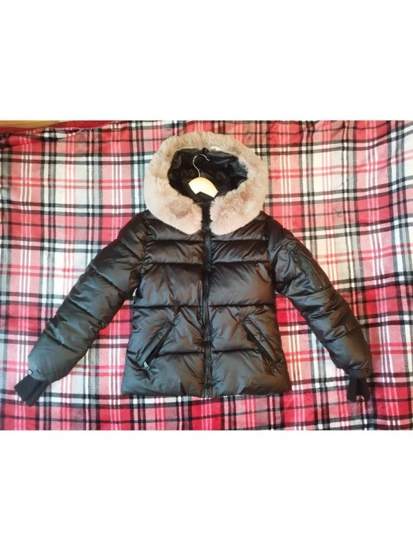Geacă de iarnă OEM L | Negru, Fără glugă, Blană artificială - Image 4