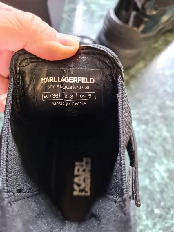 Ghete Karl Lagerfeld EU 36 | Negru, Piele naturală - Image 6