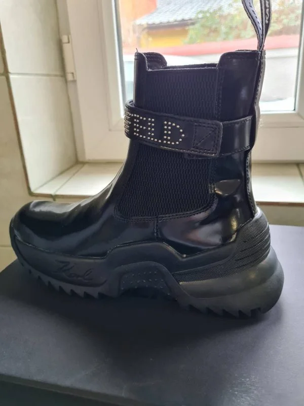 Ghete Karl Lagerfeld EU 36 | Negru, Piele naturală - Image 5