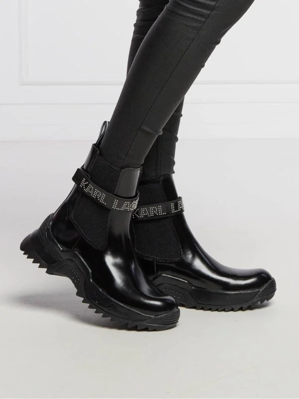 Ghete Karl Lagerfeld EU 36 | Negru, Piele naturală - Image 2