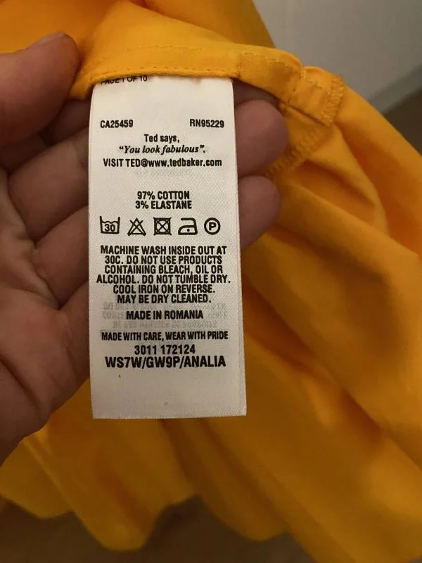 Rochie de seară Ted Baker S | Galben, Mini, Poliester - Image 6