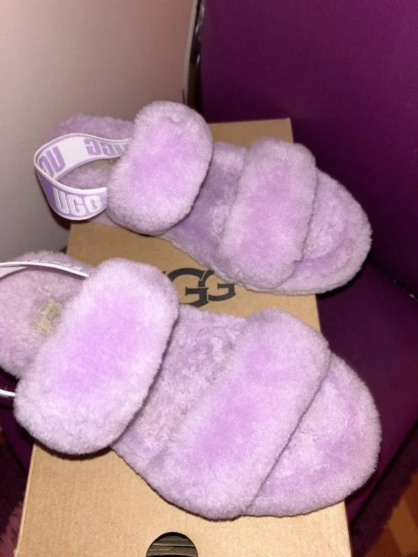Sandale UGG EU 38 | Mov, Blană naturală - Image 6