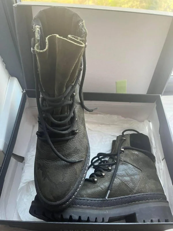 Ghete Tommy Hilfiger EU 36 | Khaki, Piele naturală - Image 7