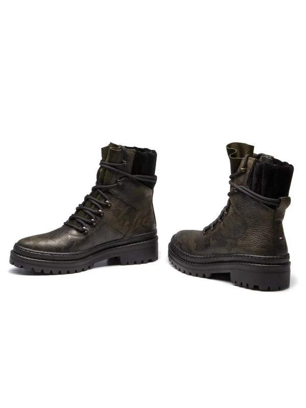 Ghete Tommy Hilfiger EU 36 | Khaki, Piele naturală - Image 3