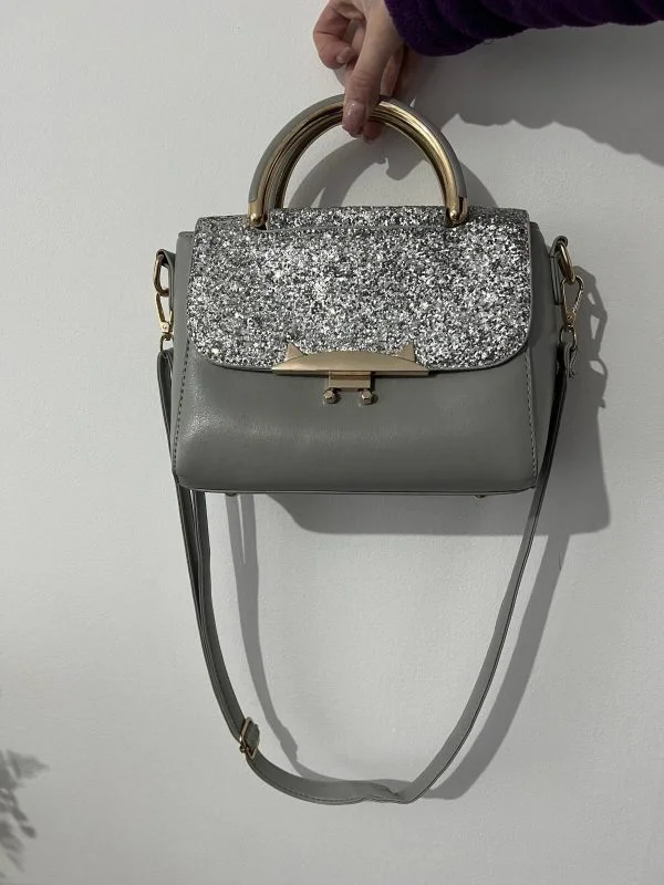 Geantă de mână TIARA CONCEPT STORE | Gri, Piele ecologică - Image 4