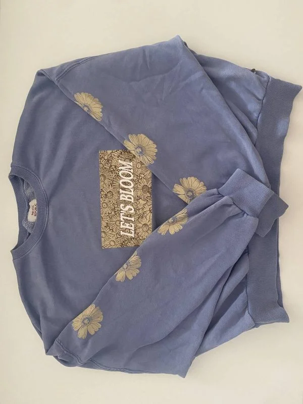 Pulover Pull&Bear S | Mov, Normal, Regular fit, Bumbac - Image 5