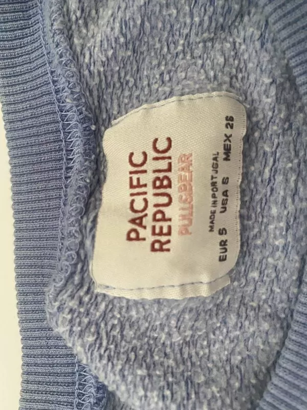 Pulover Pull&Bear S | Mov, Normal, Regular fit, Bumbac - Image 6