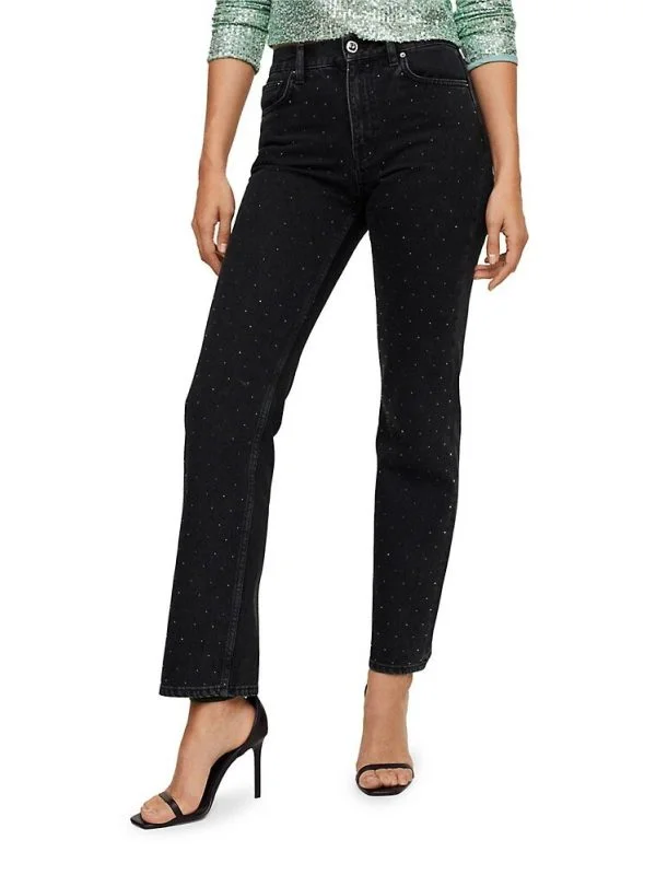 Blugi Mango EU 34 | Negru, Lungi, Denim