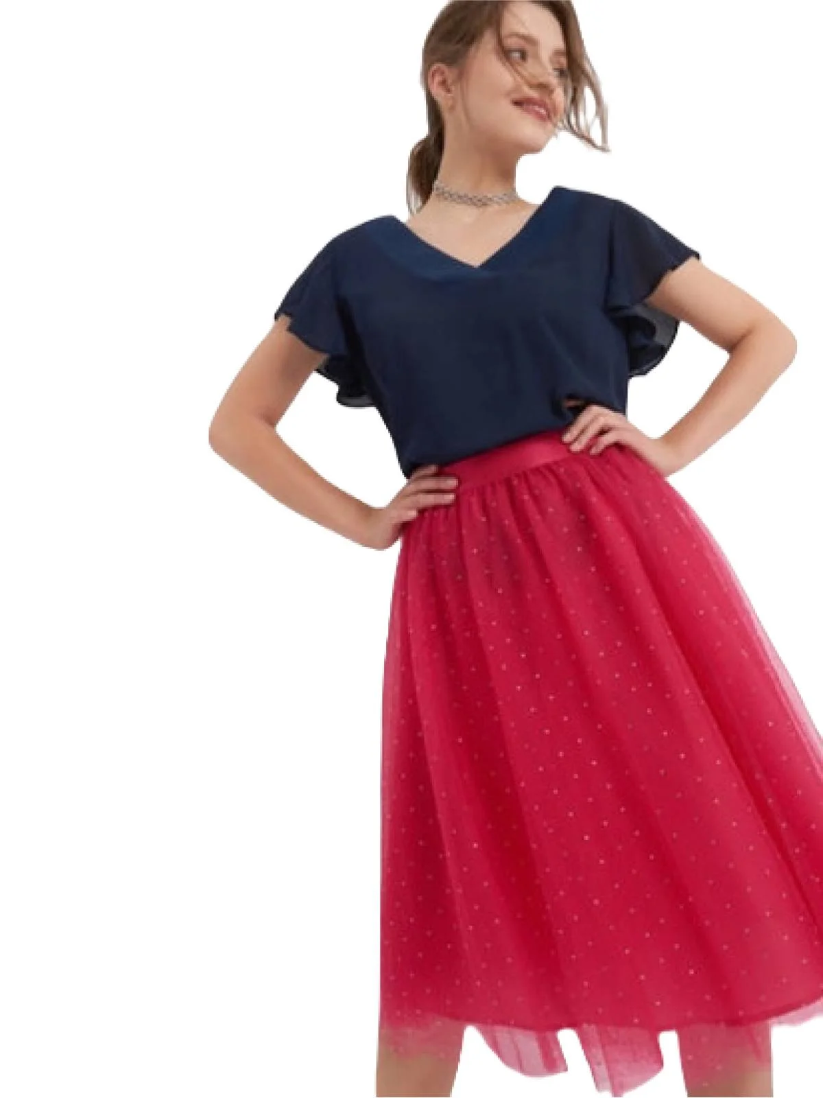 Fustă Orsay EU 36 | Fuchsia, Midi, Poliester