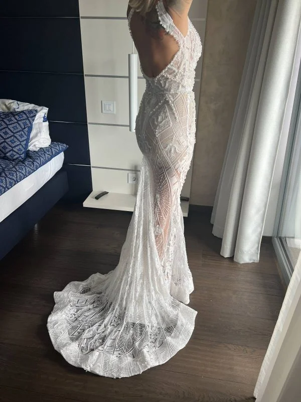 Rochie de seară DONA MATOSHI S | Alb, Maxi - Image 2