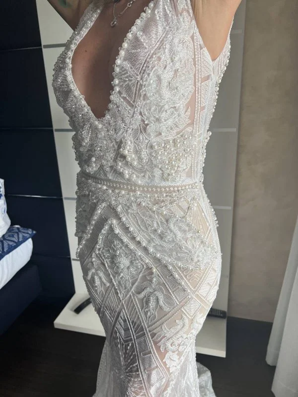 Rochie de seară DONA MATOSHI S | Alb, Maxi - Image 5
