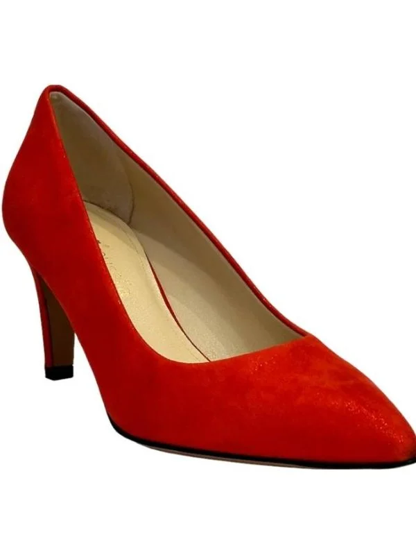 Pantofi cu toc înalt DERBY DE LUX EU 37 | Roșu, Piele naturală - Image 2