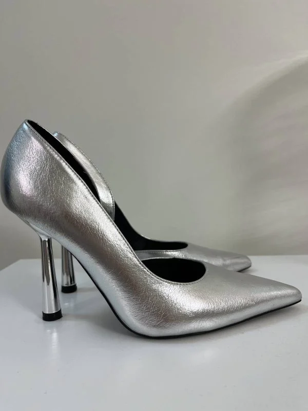 Pantofi cu toc înalt Zara EU 36 | Gri, Piele ecologică - Image 8