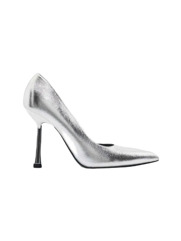 Pantofi cu toc înalt Zara EU 36 | Gri, Piele ecologică