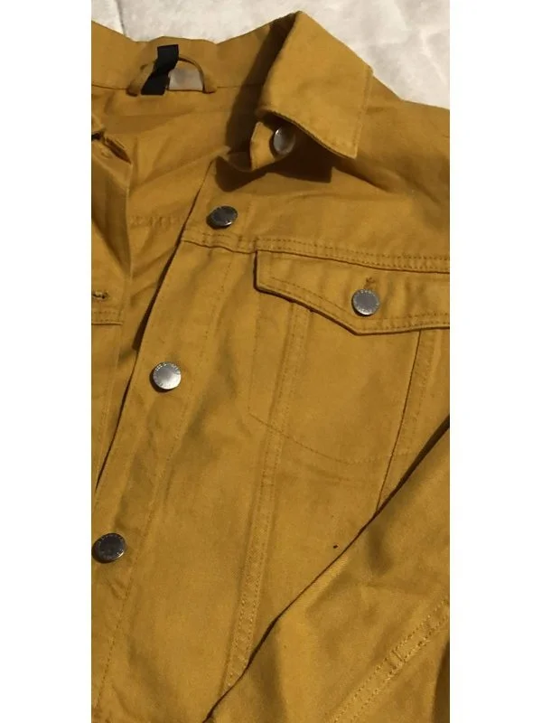 Geacă din denim H&M S | Galben, Fără glugă, Monocrom, Denim - Image 8