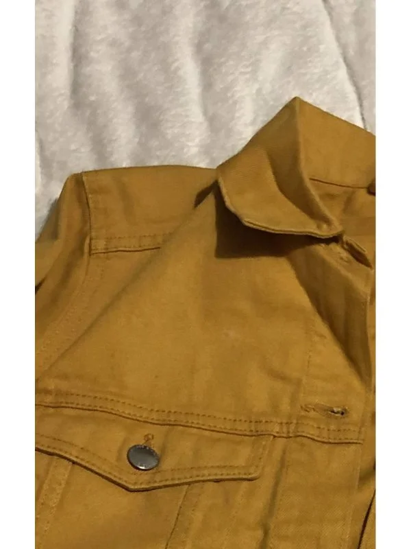 Geacă din denim H&M S | Galben, Fără glugă, Monocrom, Denim - Image 9