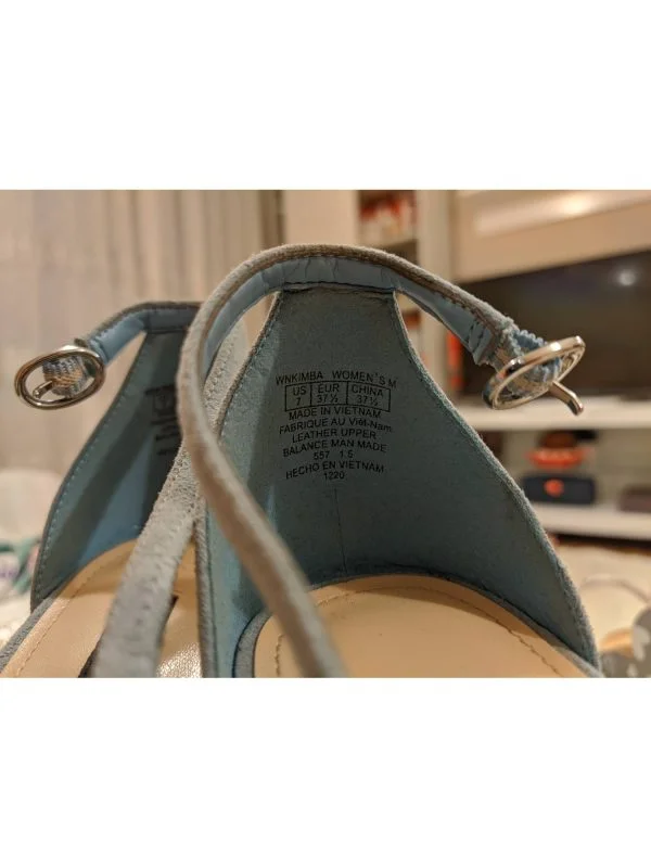 Sandale cu toc NINE WEST EU 37.5 | Albastru, Piele naturală - Image 7