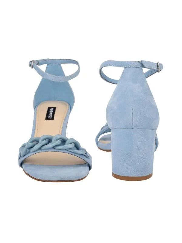Sandale cu toc NINE WEST EU 37.5 | Albastru, Piele naturală - Image 4