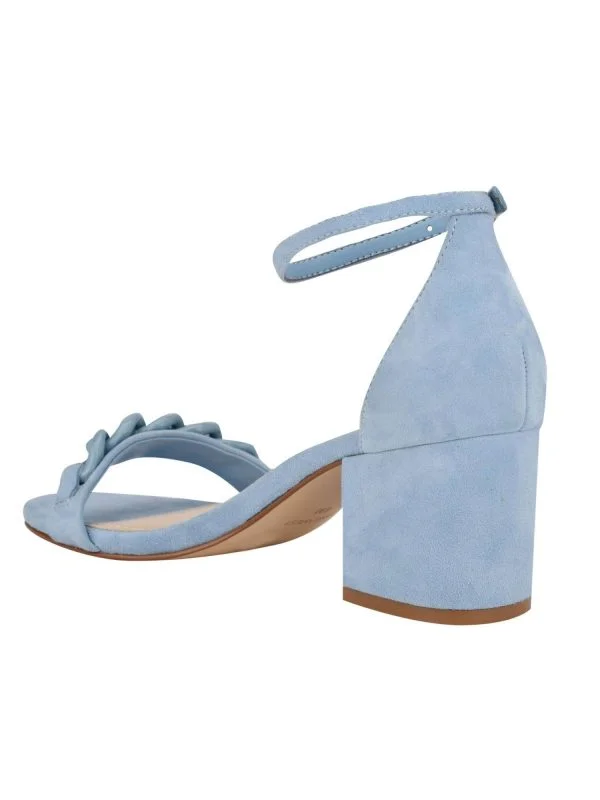 Sandale cu toc NINE WEST EU 37.5 | Albastru, Piele naturală - Image 3