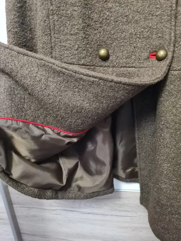 Palton lung Pull&Bear M | Khaki, Fără glugă, Vâscoză - Image 5