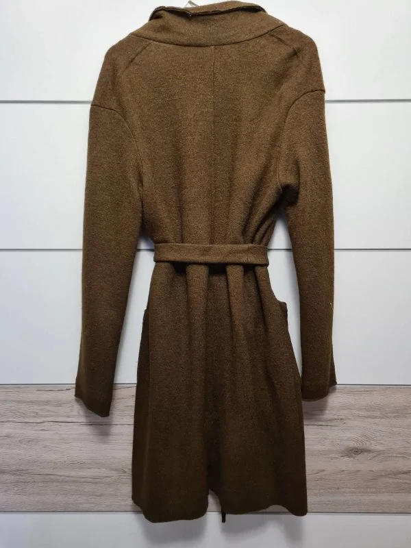 Palton lung Pull&Bear S | Khaki, Fără glugă, Vâscoză - Image 3