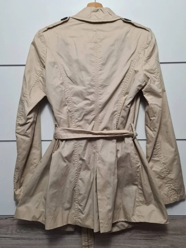 Palton lung Stradivarius S | Bej, Fără glugă, Poliester - Image 3