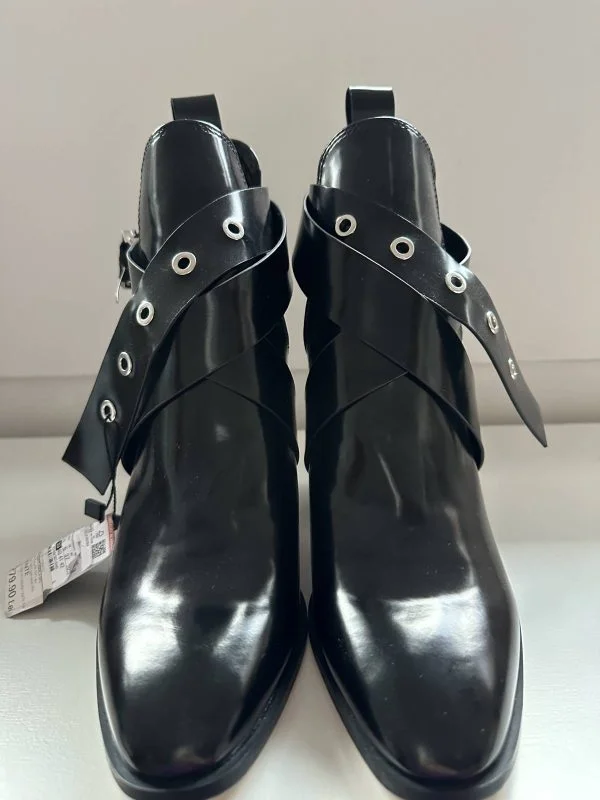 Ghete Zara EU 39 | Negru, Poliuretan - Image 6