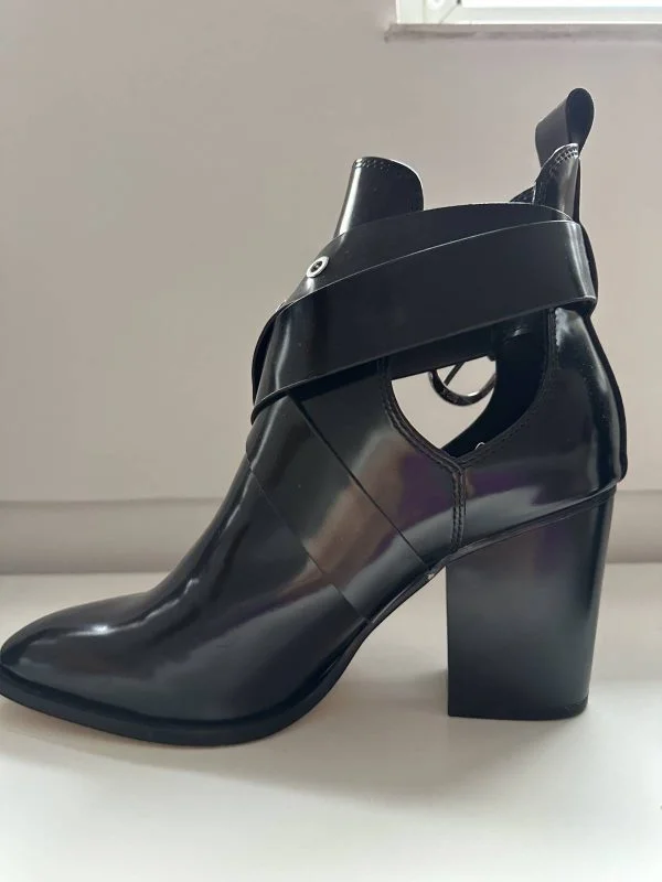 Ghete Zara EU 39 | Negru, Poliuretan - Image 8