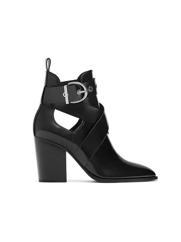Ghete Zara EU 39 | Negru, Poliuretan