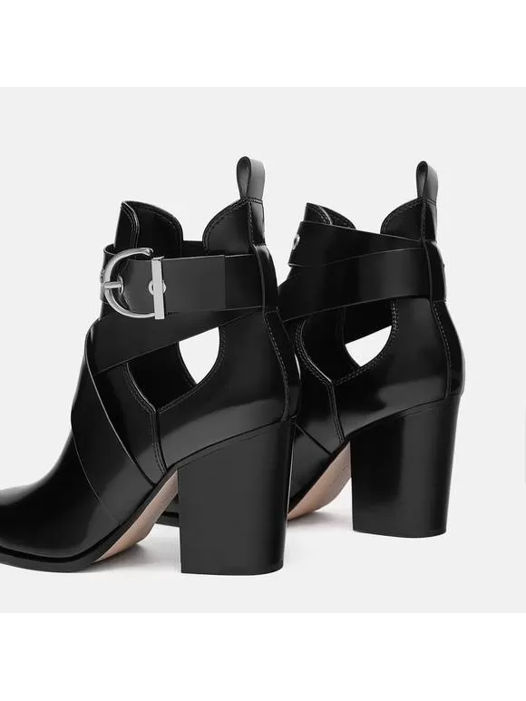 Ghete Zara EU 39 | Negru, Poliuretan - Image 4