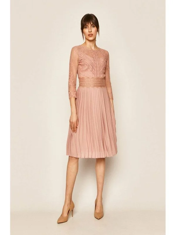 Rochie de seară MEDICINE S | Roz, Midi, Poliester - Image 4