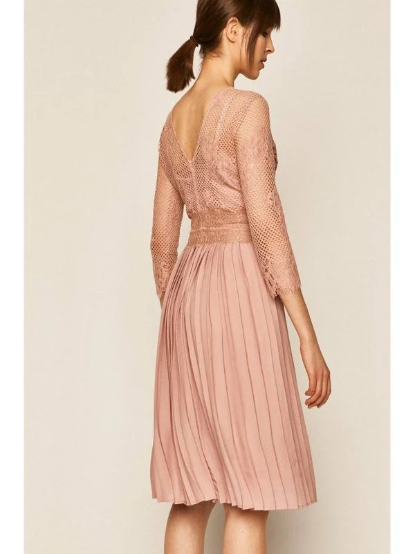 Rochie de seară MEDICINE S | Roz, Midi, Poliester - Image 3