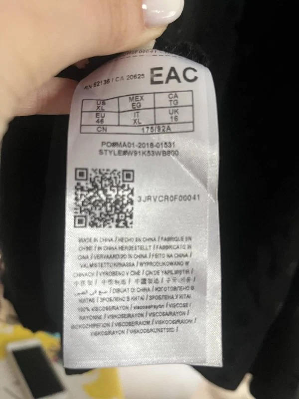 Rochie casual Guess XL | Negru, Midi, Vâscoză - Image 6