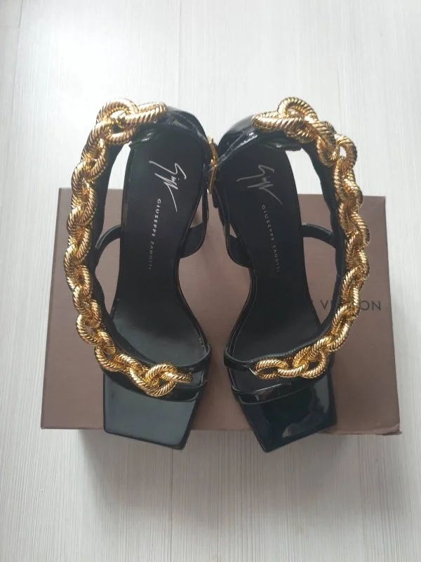 Sandale Giuseppe Zanotti EU 38.5 | Negru, Piele naturală - Image 9