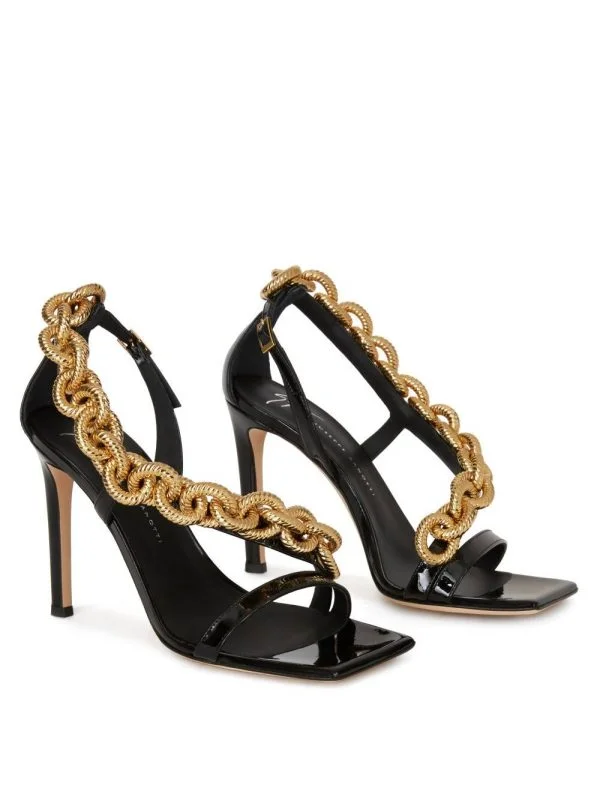 Sandale Giuseppe Zanotti EU 38.5 | Negru, Piele naturală - Image 2