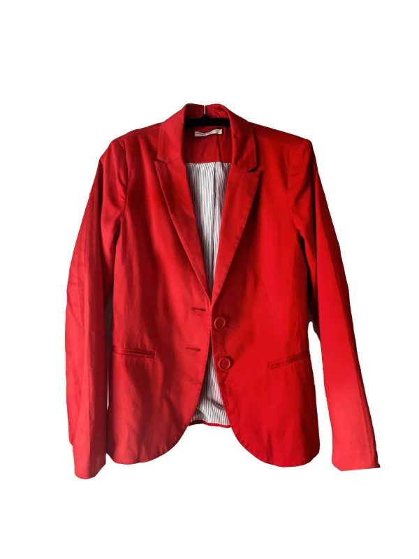 Sacou Stradivarius S | Roșu, Normal, Bumbac